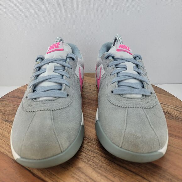 Nike Golf Womens Size 9.5 LUNARLON Gray Suede Pink Swoosh Shoes 704425-002 - Picture 2 of 9